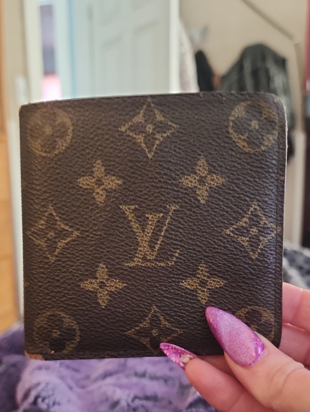 Louis Vuitton Brown Monogram Canvas Bifold Wallet Vintage